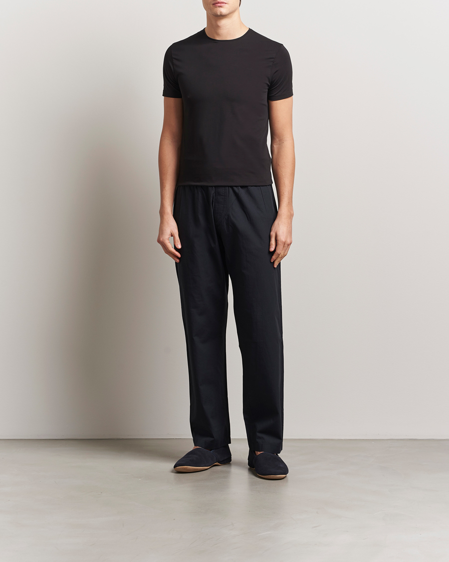 Mies | T-paidat | Derek Rose | Pima Cotton Crew Neck T-Shirt Black