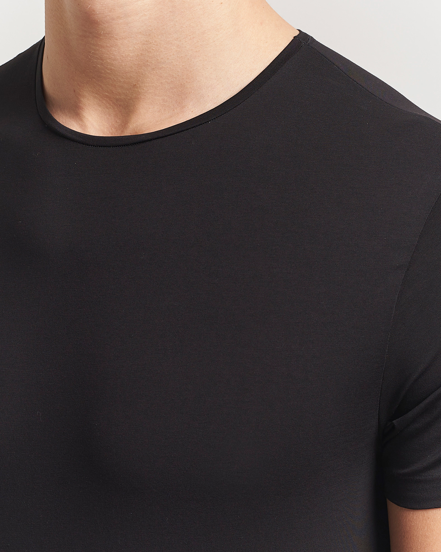 Mies | T-paidat | Derek Rose | Pima Cotton Crew Neck T-Shirt Black