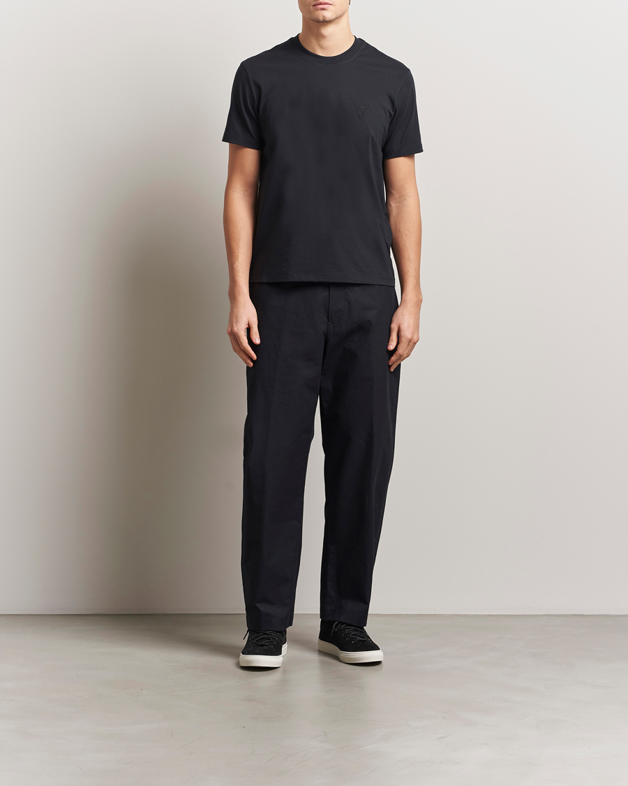 Mies | T-paidat | AMI | Tonal Heart Logo T-Shirt Black