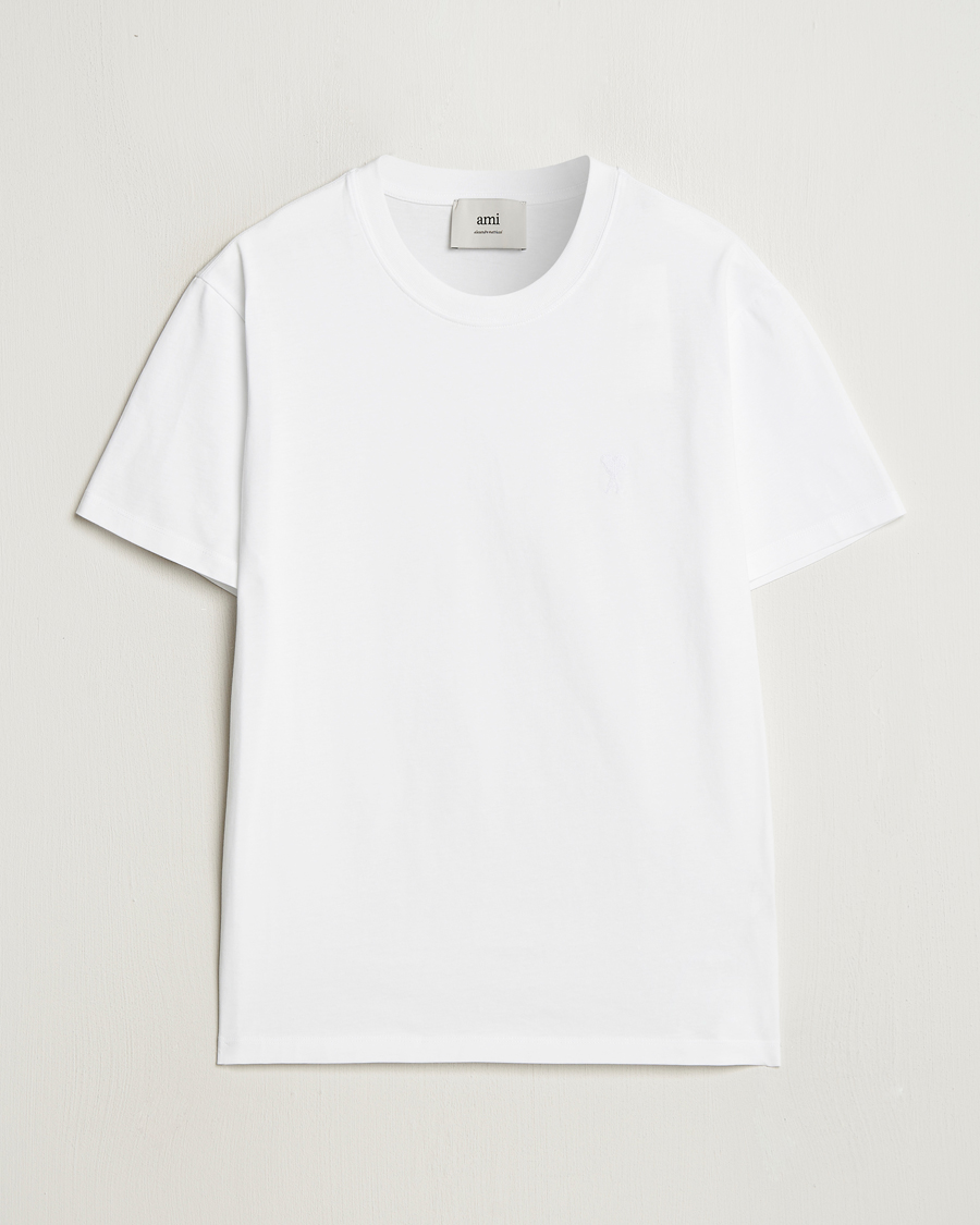Mies | T-paidat | AMI | Tonal Heart Logo T-Shirt White