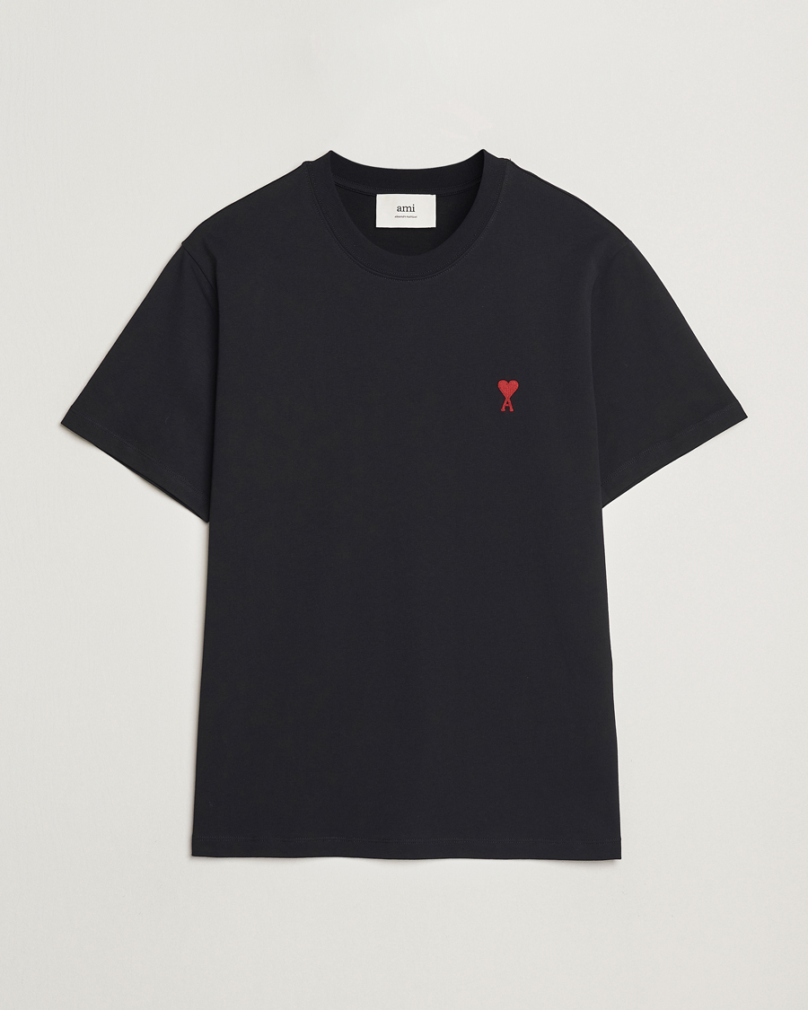 Mies | T-paidat | AMI | Heart Logo T-Shirt Black
