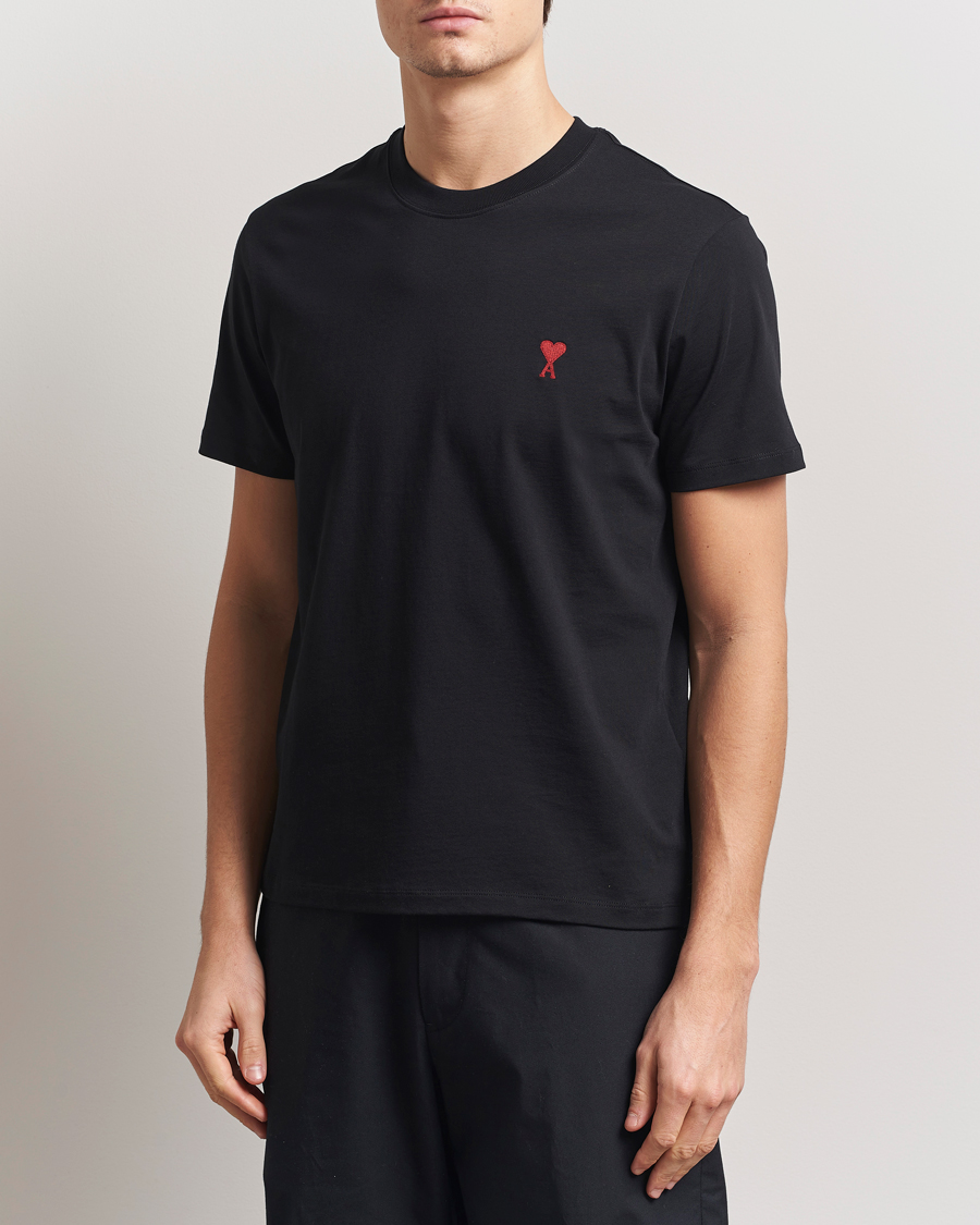 Mies | T-paidat | AMI | Heart Logo T-Shirt Black
