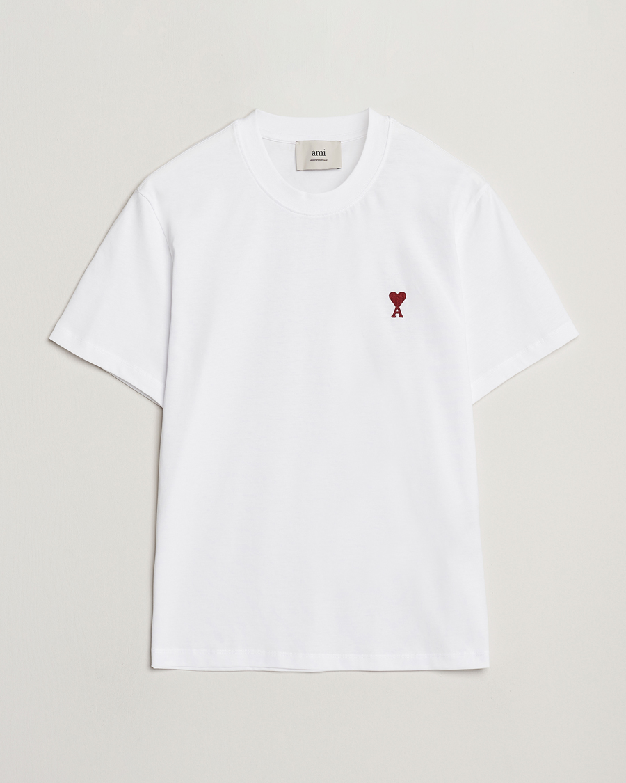 Mies | T-paidat | AMI | Heart Logo T-Shirt White
