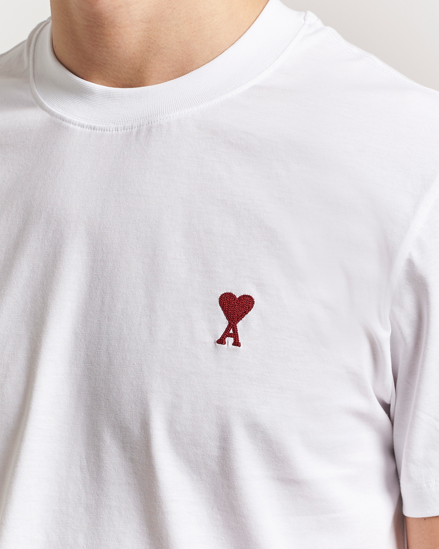 Mies | T-paidat | AMI | Heart Logo T-Shirt White
