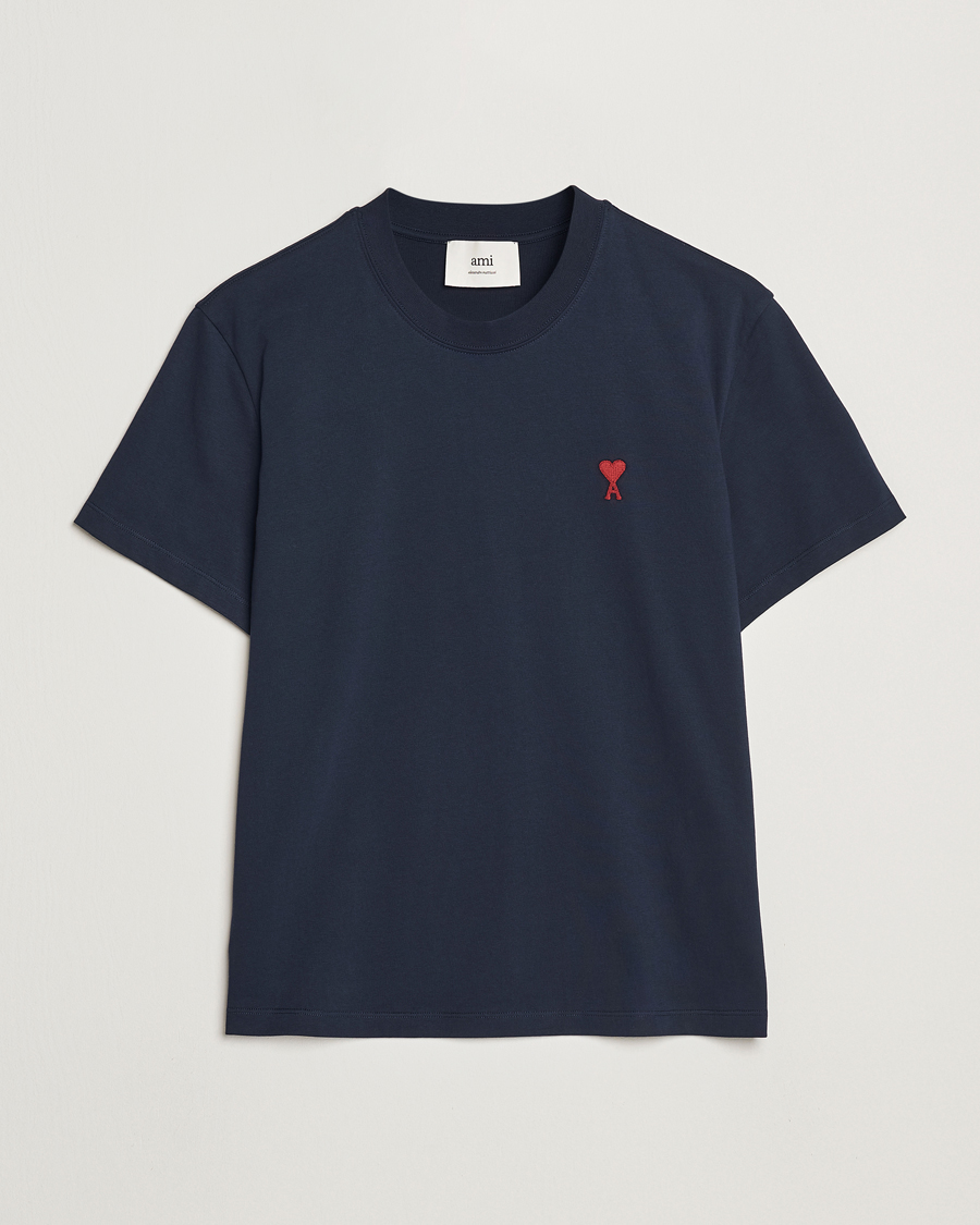 Mies | T-paidat | AMI | Heart Logo T-Shirt Navy