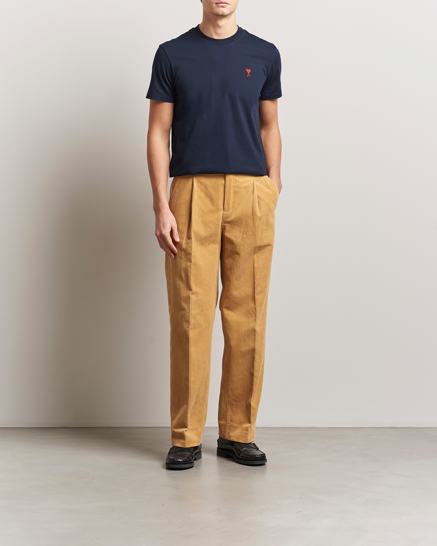 Mies | T-paidat | AMI | Heart Logo T-Shirt Night Blue