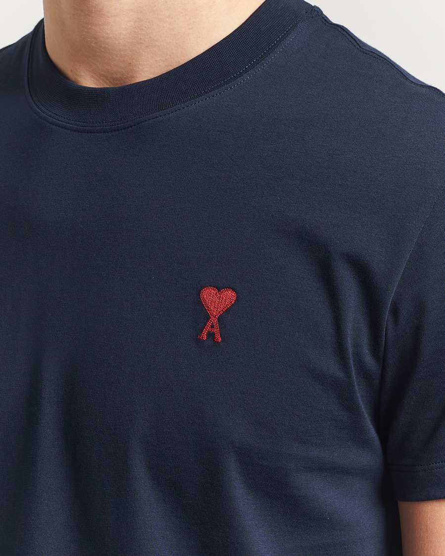 Mies | T-paidat | AMI | Heart Logo T-Shirt Navy