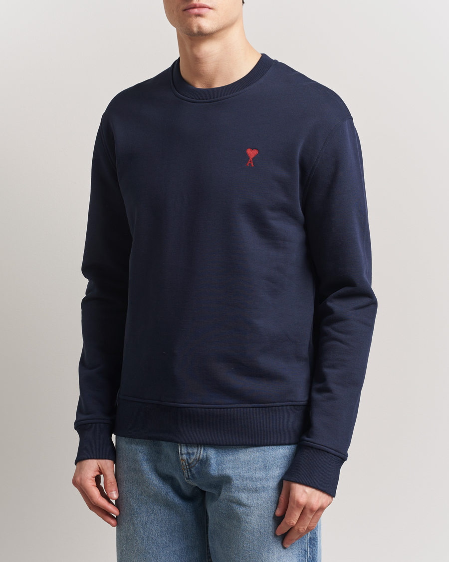 Mies | Puserot | AMI | Heart Logo Sweatshirt Night Blue