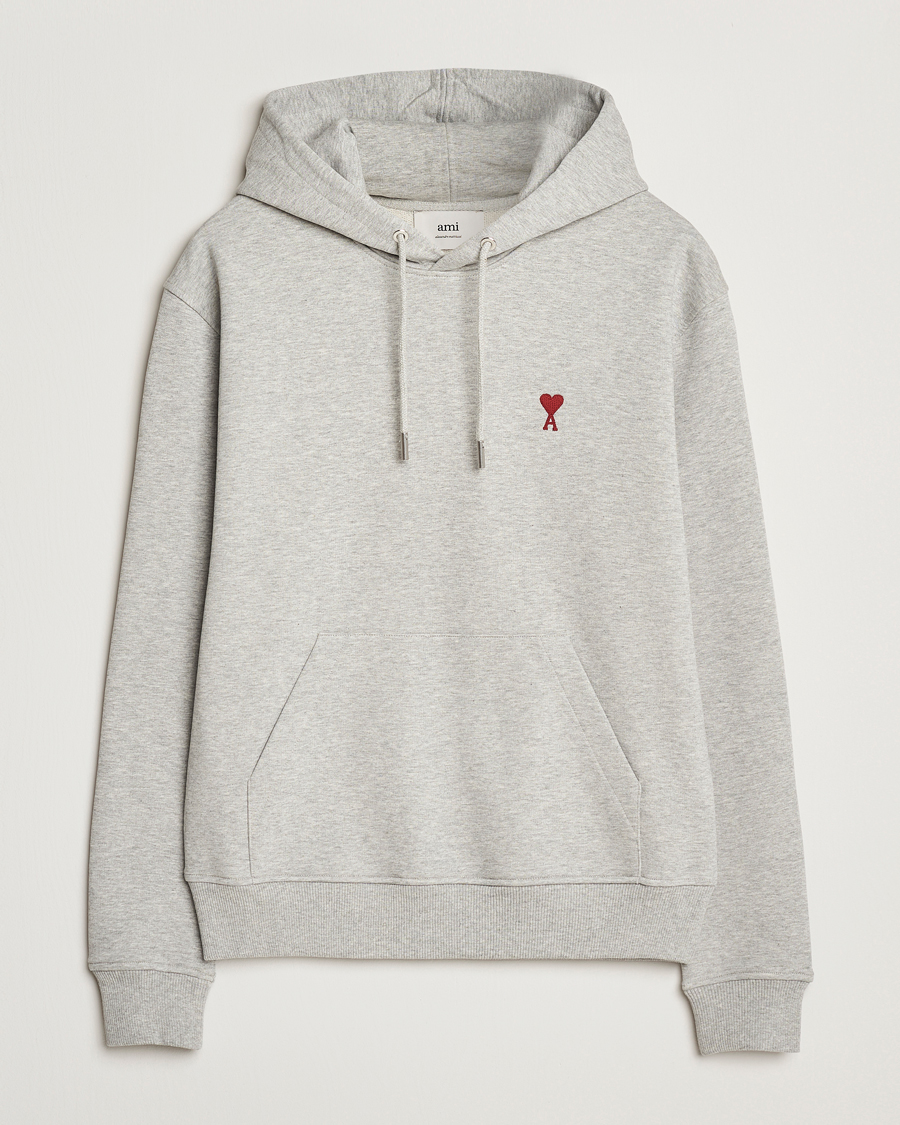 Mies | Puserot | AMI | Heart Logo Hoodie Heather Ash Grey
