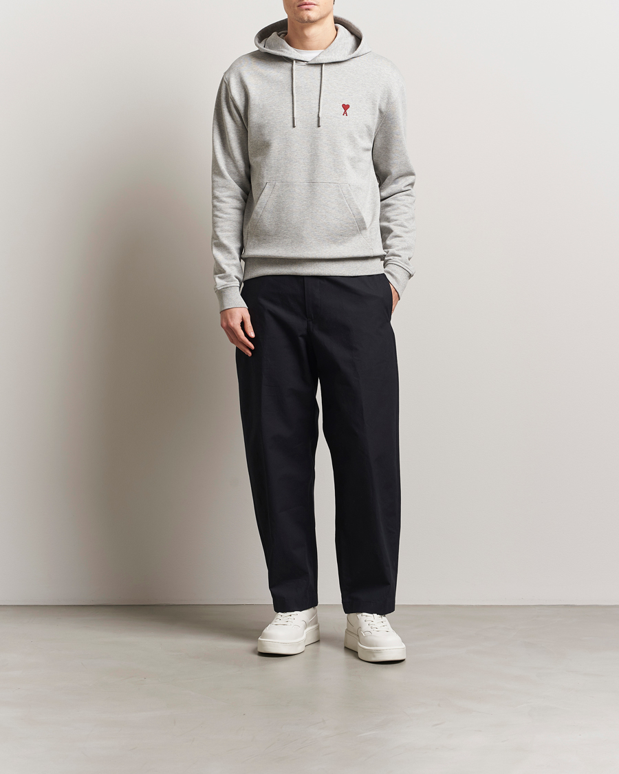 Mies | Puserot | AMI | Heart Logo Hoodie Heather Ash Grey