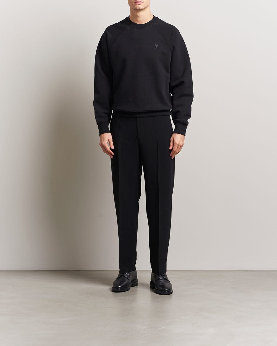 Mies | Puserot | AMI | Tonal Heart Logo Sweatshirt Black