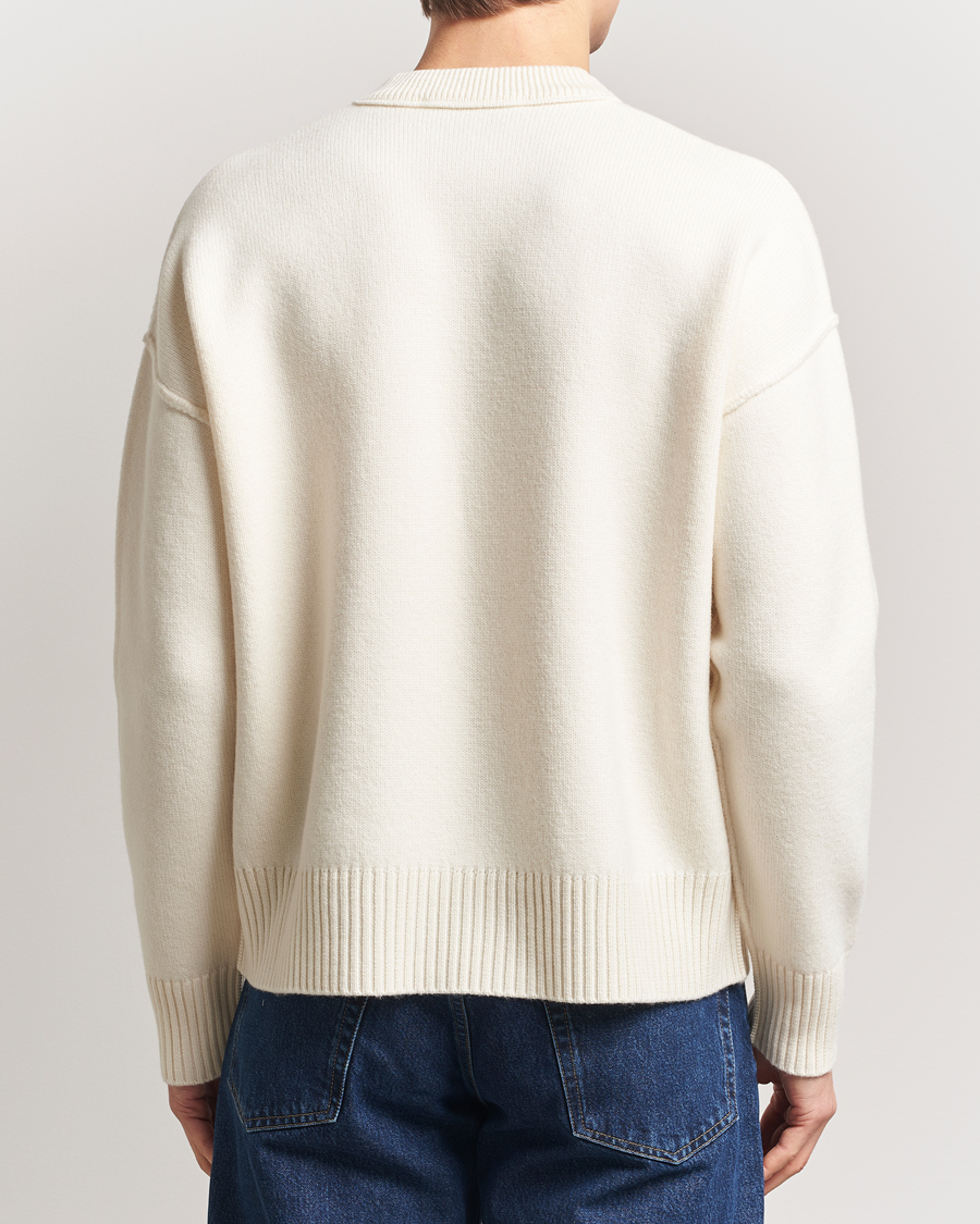 Mies | Puserot | AMI | Big Heart Wool Sweater Off White