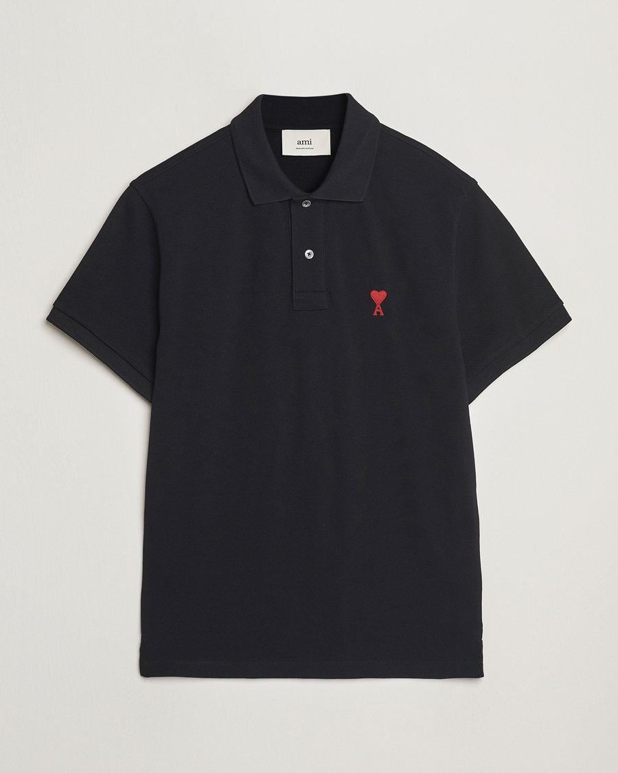 Mies | Pikeet | AMI | Heart Logo Polo Black