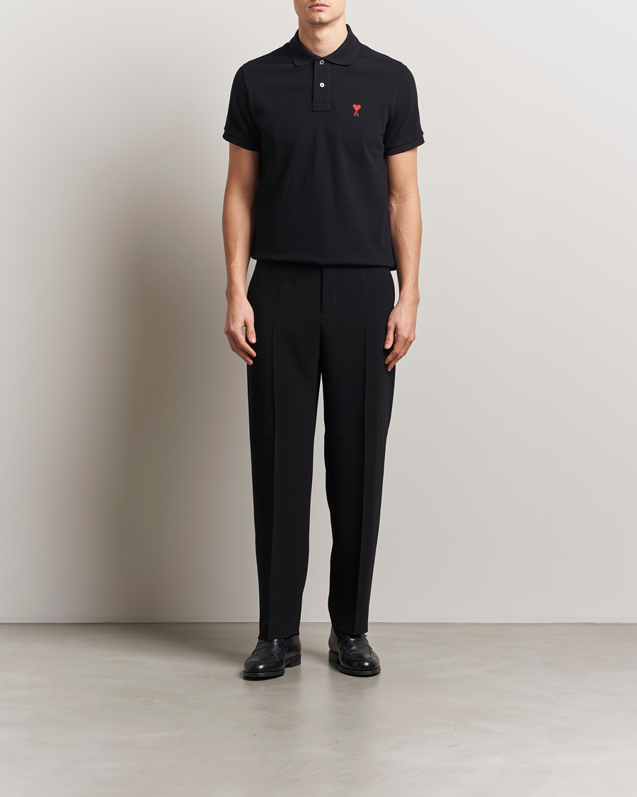 Mies | Pikeet | AMI | Heart Logo Polo Black