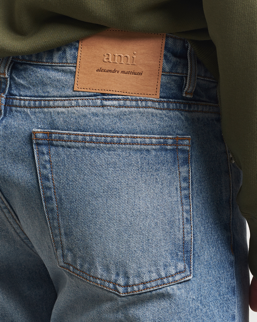 Mies | Farkut | AMI | Classic Fit Jeans Used Blue