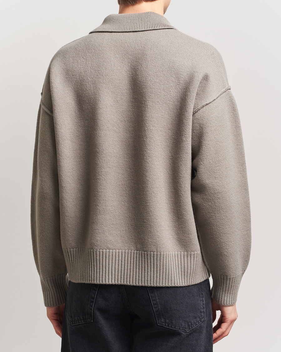 Mies | Puserot | AMI | Big Heart Wool Polo Ash