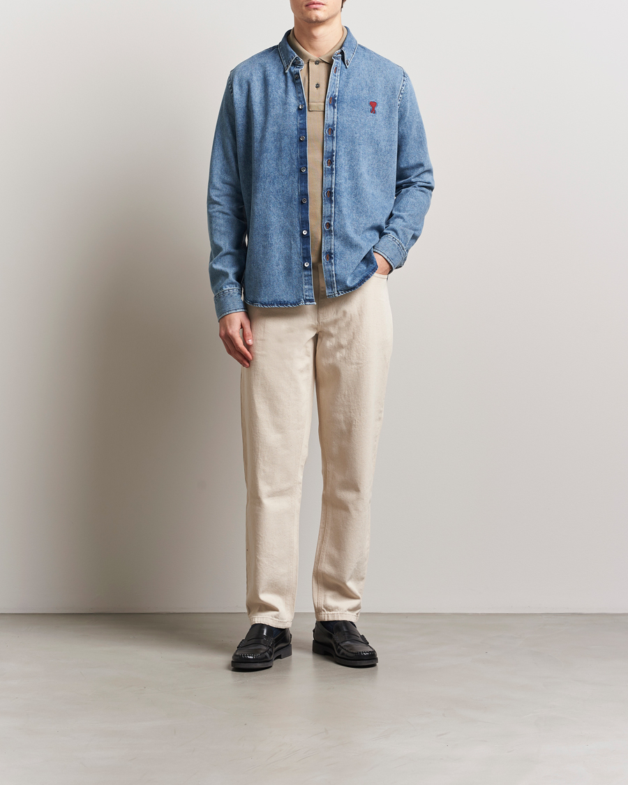 Mies | Kauluspaidat | AMI | ADC Jeans Shirt Used Blue