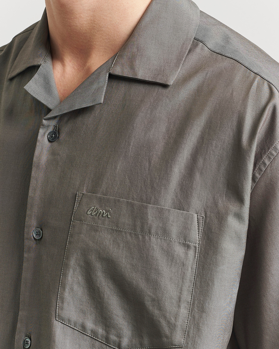 Mies | Kauluspaidat | AMI | Short Sleeve Boxy Shirt Smoke Grey