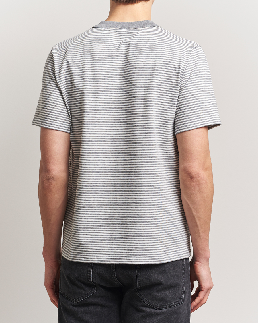 Mies | T-paidat | Armor-lux | Callac Héritage Stripe T-Shirt Misty Grey/Milk