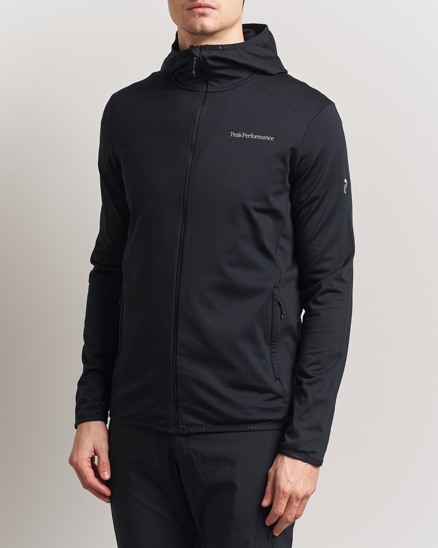 Mies | Puserot | Peak Performance | Light Hooded Full Zip Black