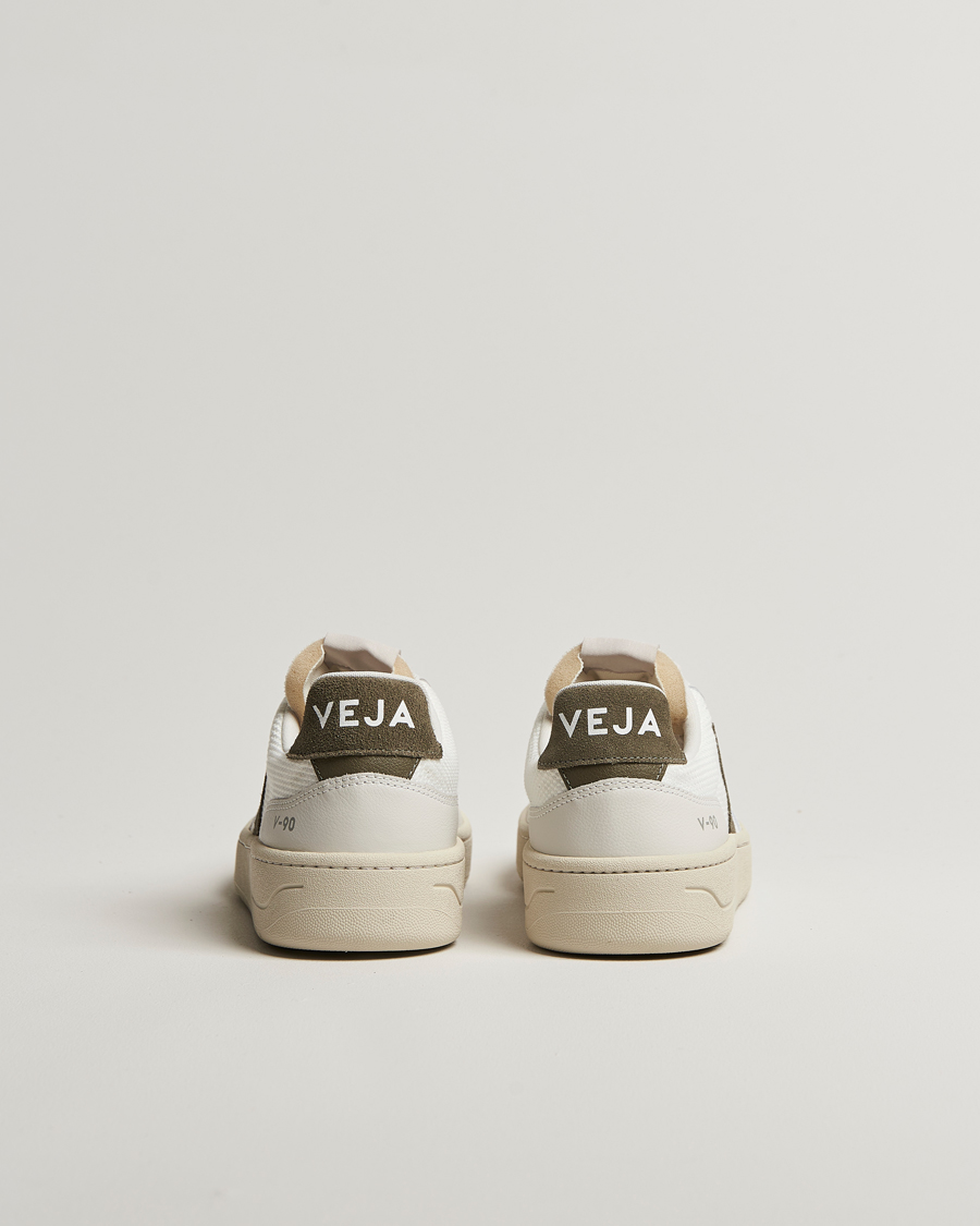 Mies | Veja V-90 Mesh Sneaker White/Khaki | Veja | V-90 Mesh Sneaker White/Khaki