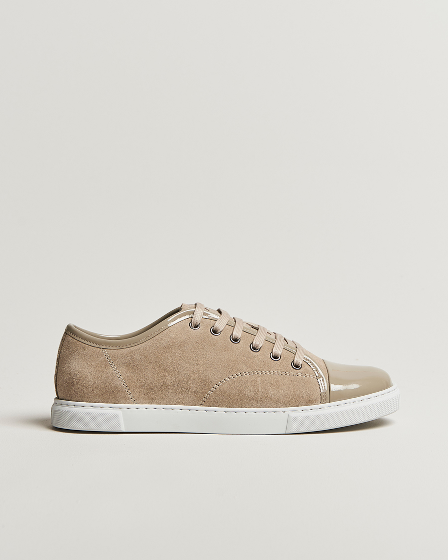 Mies | Lanvin Womens Patent Cap Toe Sneaker Beige | Lanvin | Womens Patent Cap Toe Sneaker Beige