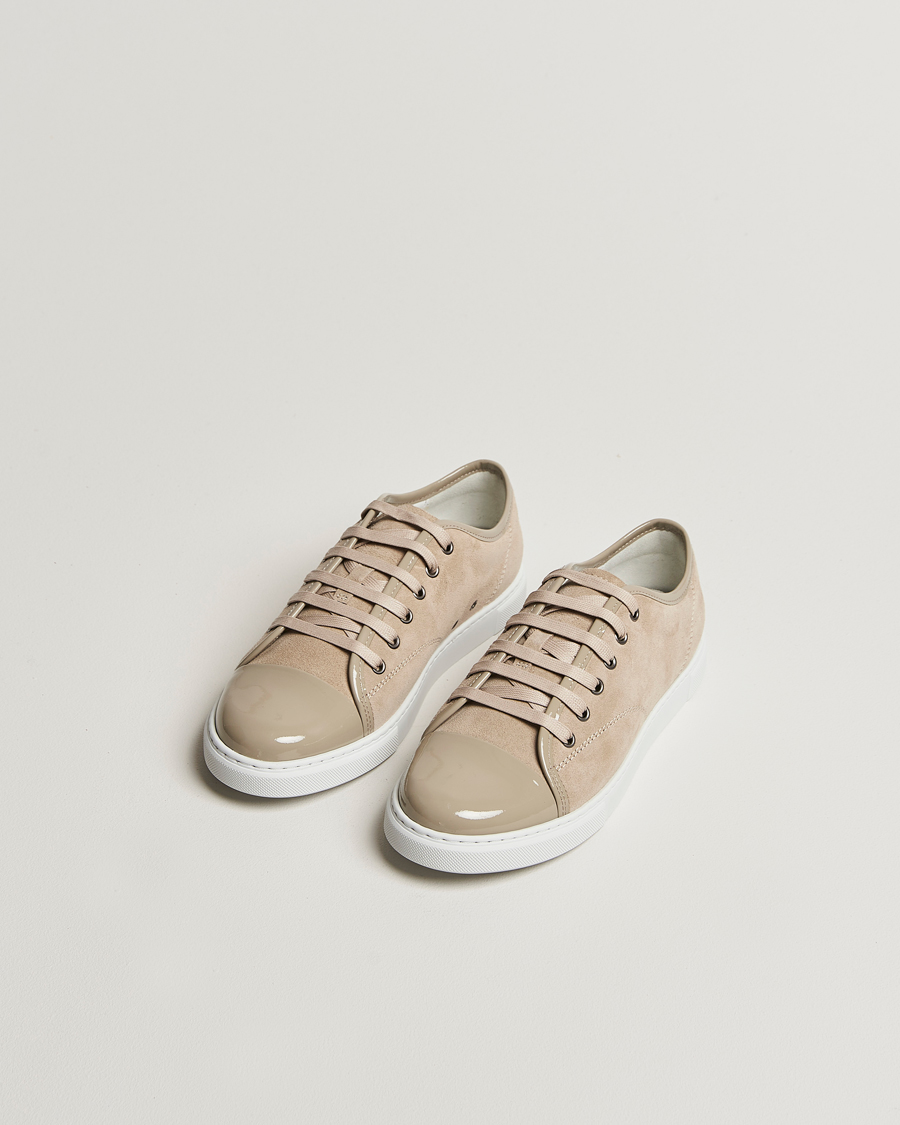 Mies | Lanvin Womens Patent Cap Toe Sneaker Beige | Lanvin | Womens Patent Cap Toe Sneaker Beige