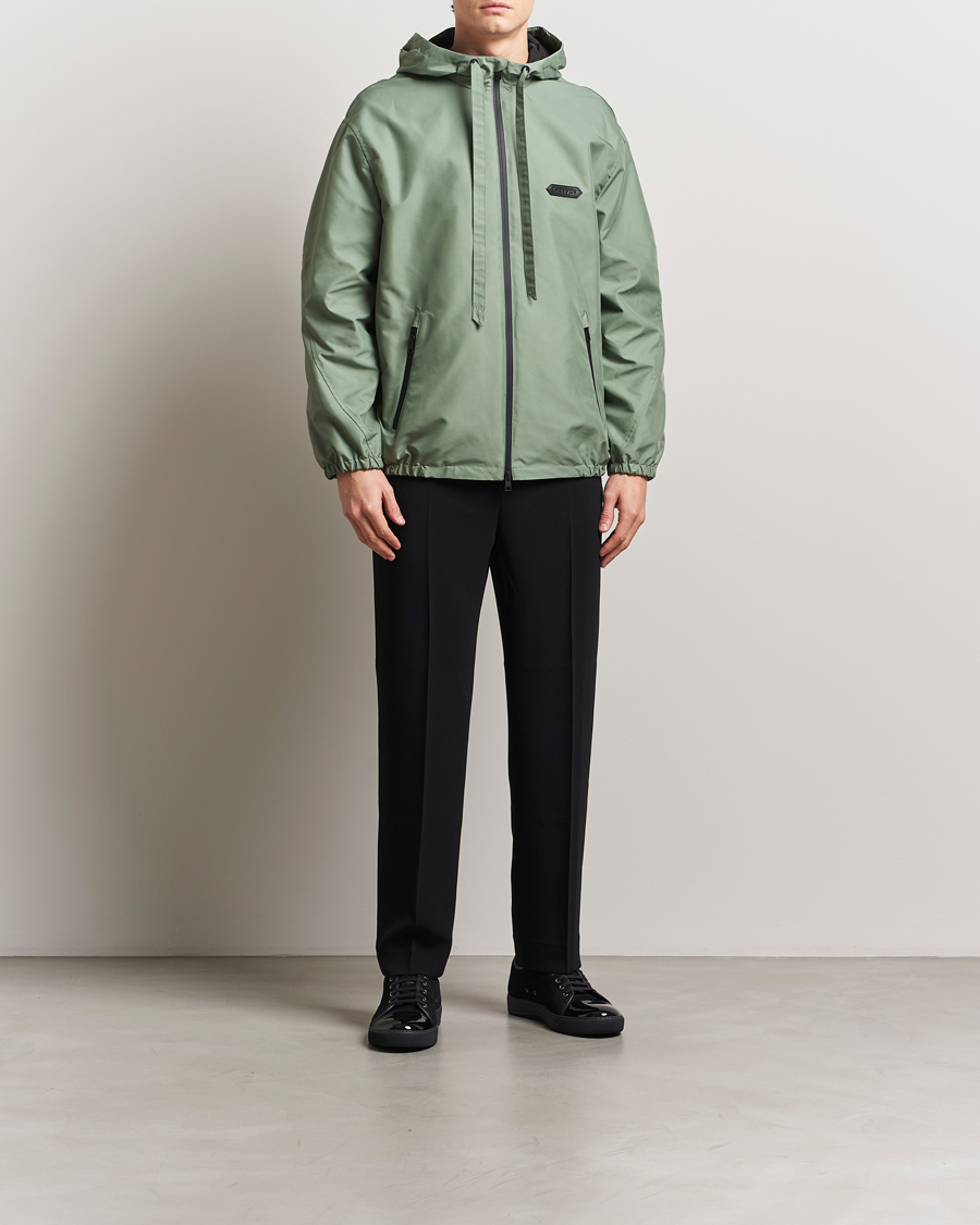 Mies | Takit | Lanvin | Hooded Windbreaker Sage Green