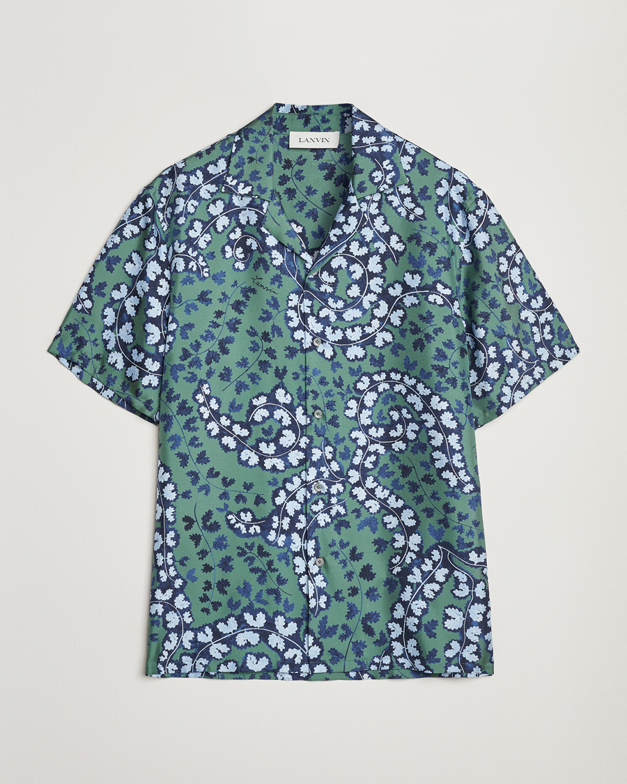Mies | Kauluspaidat | Lanvin | Rateau Print Bowling Shirt Sage Green