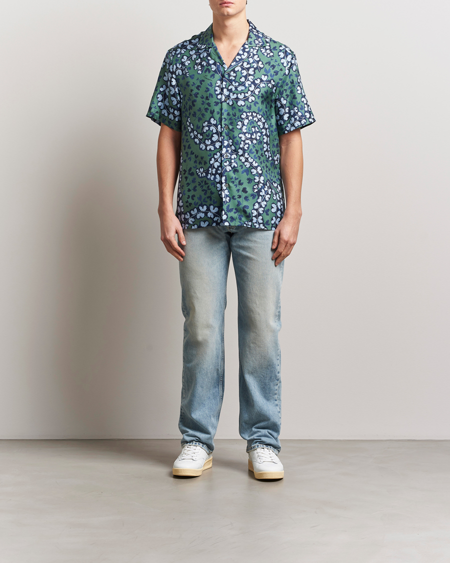 Mies | Kauluspaidat | Lanvin | Rateau Print Bowling Shirt Sage Green