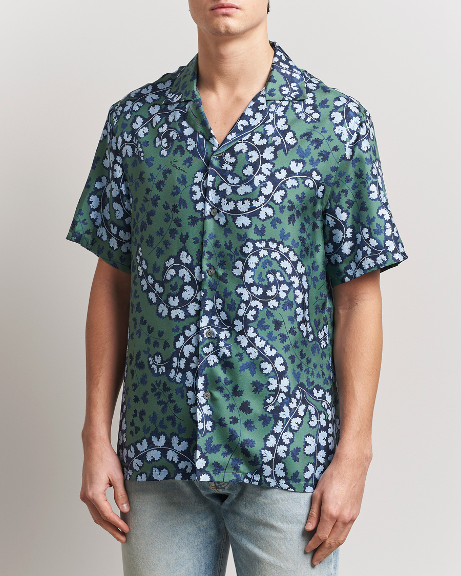 Mies | Kauluspaidat | Lanvin | Rateau Print Bowling Shirt Sage Green