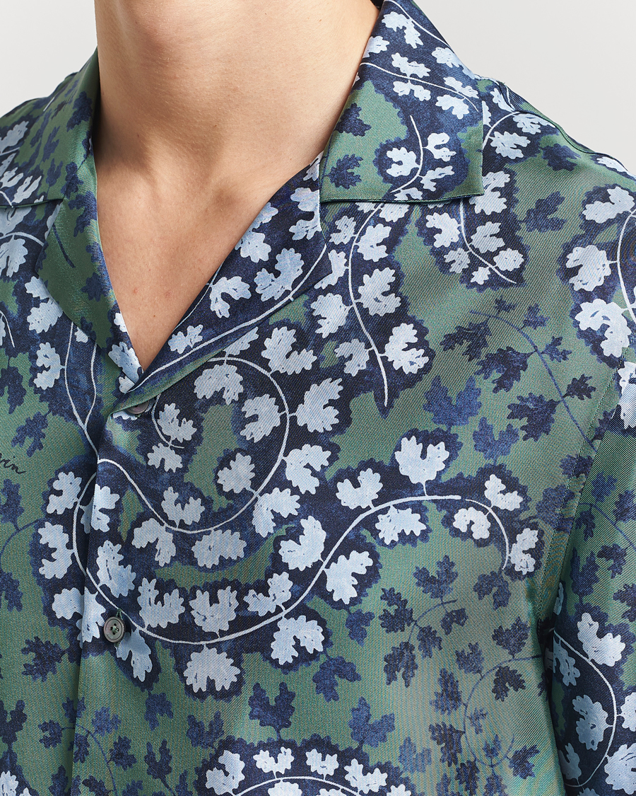 Mies | Kauluspaidat | Lanvin | Rateau Print Bowling Shirt Sage Green