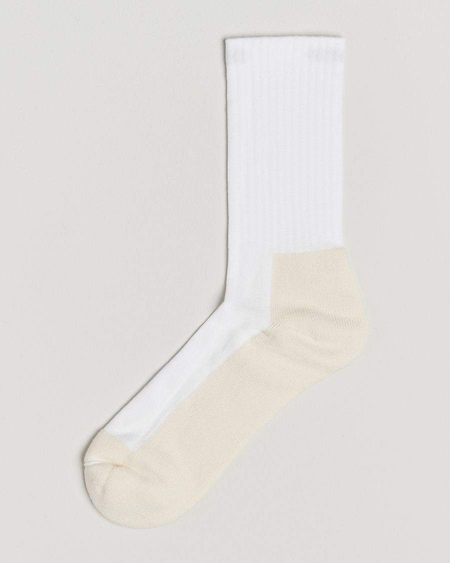 Mies | Alusvaatteet | Sweyd | Two Tone Cotton Socks Off White/White