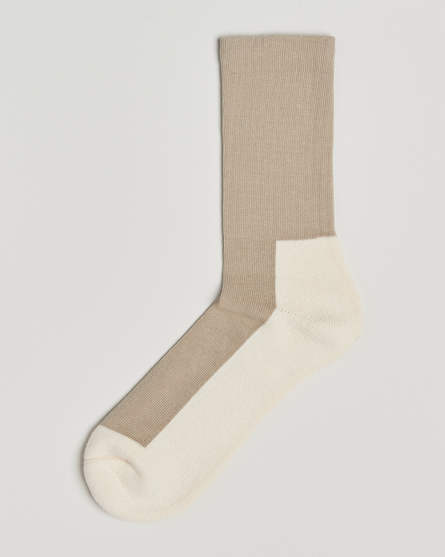 Mies | Alusvaatteet | Sweyd | Two Tone Cotton Socks Sand/Off White