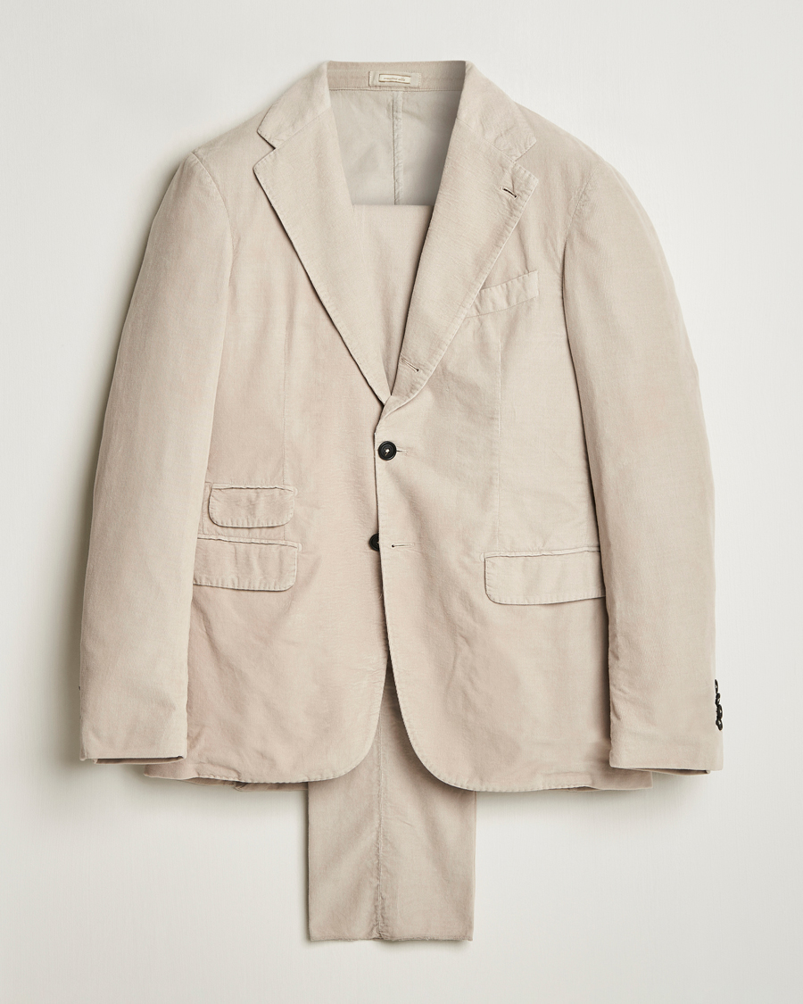 Mies | Puvut | Massimo Alba | Sloop Baby Corduroy Suit Beige