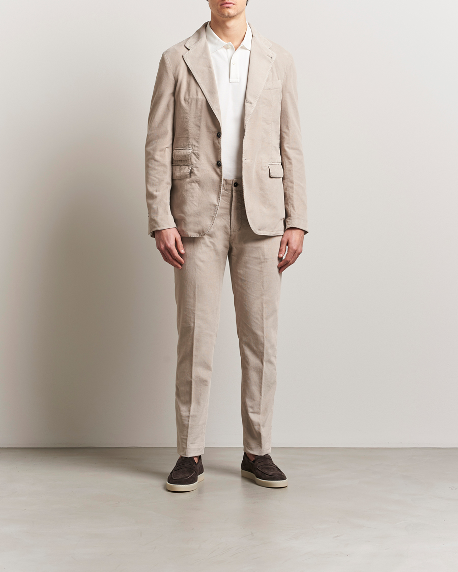 Mies | Puvut | Massimo Alba | Sloop Baby Corduroy Suit Beige