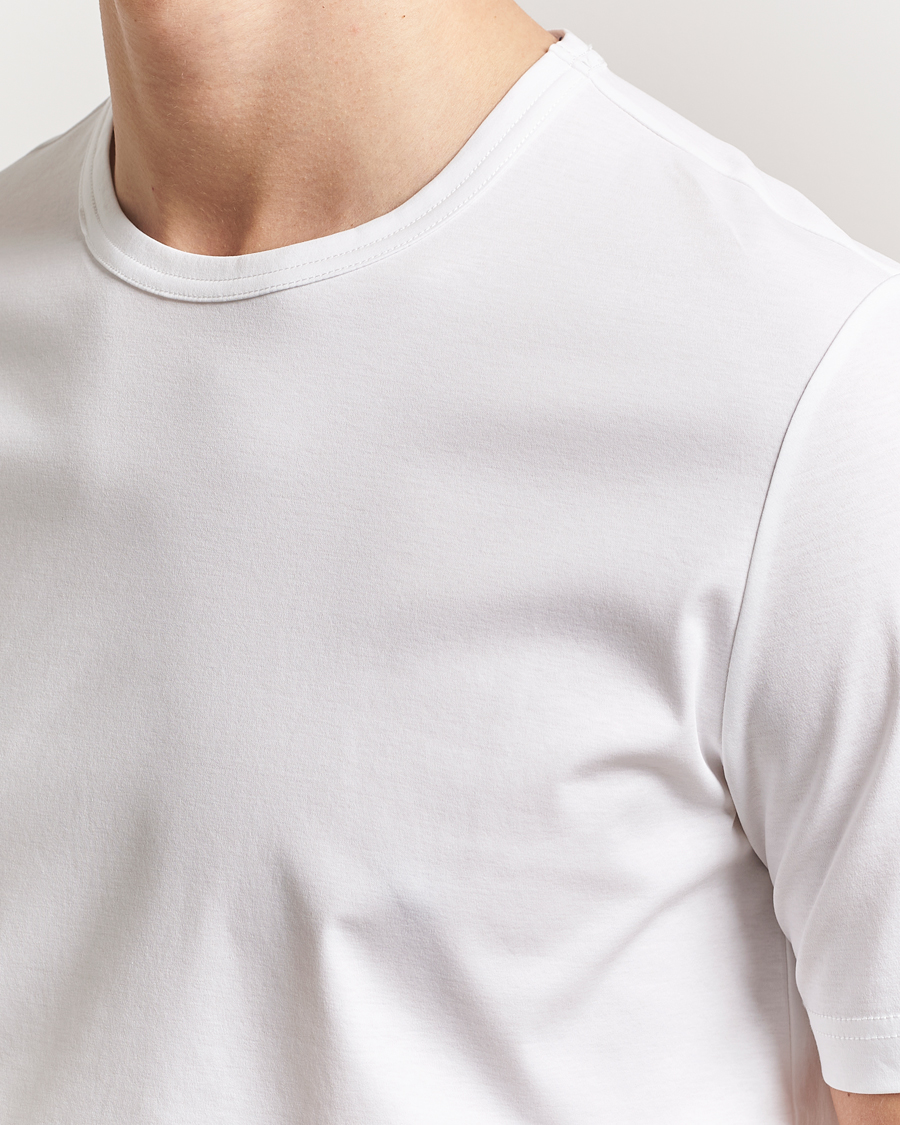 Mies | T-paidat | Tiger of Sweden | Olaf Mercerized Cotton T-Shirt Pure White