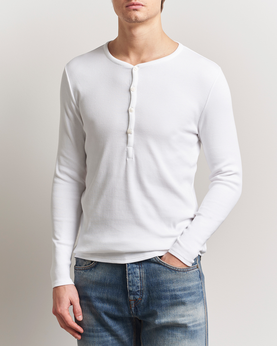 Mies | Puserot | Tiger of Sweden | Roye Long Sleeve Henley Pure White