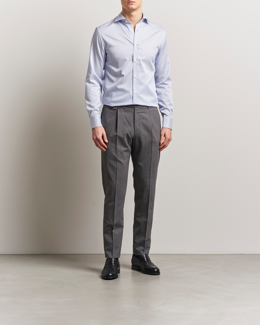 Mies | Kauluspaidat | Tiger of Sweden | Adley Cotton Striped Shirt Blue