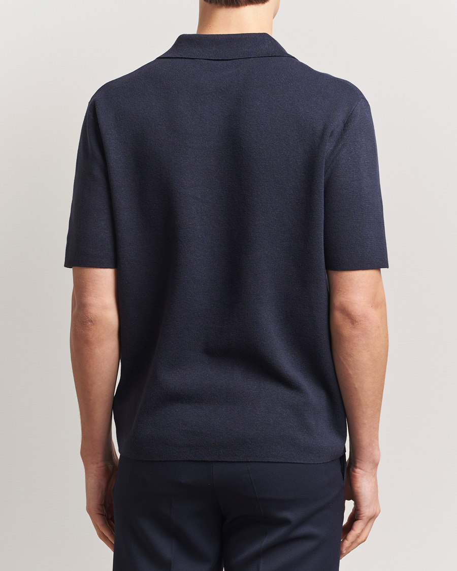 Mies | Pikeet | Tiger of Sweden | Maelon Cotton/Linen Polo Light Ink
