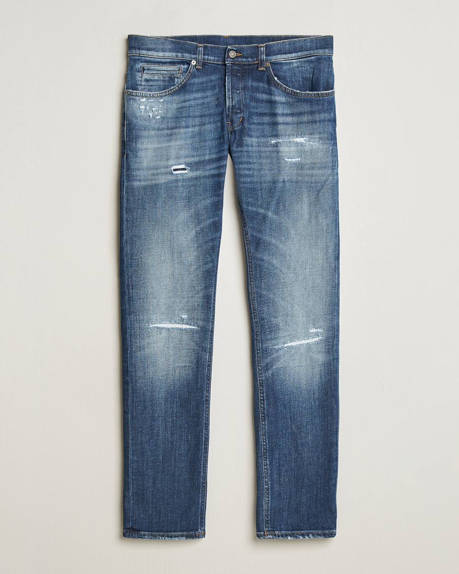 Mies | Farkut | Dondup | George Distressed Jeans Dark Blue