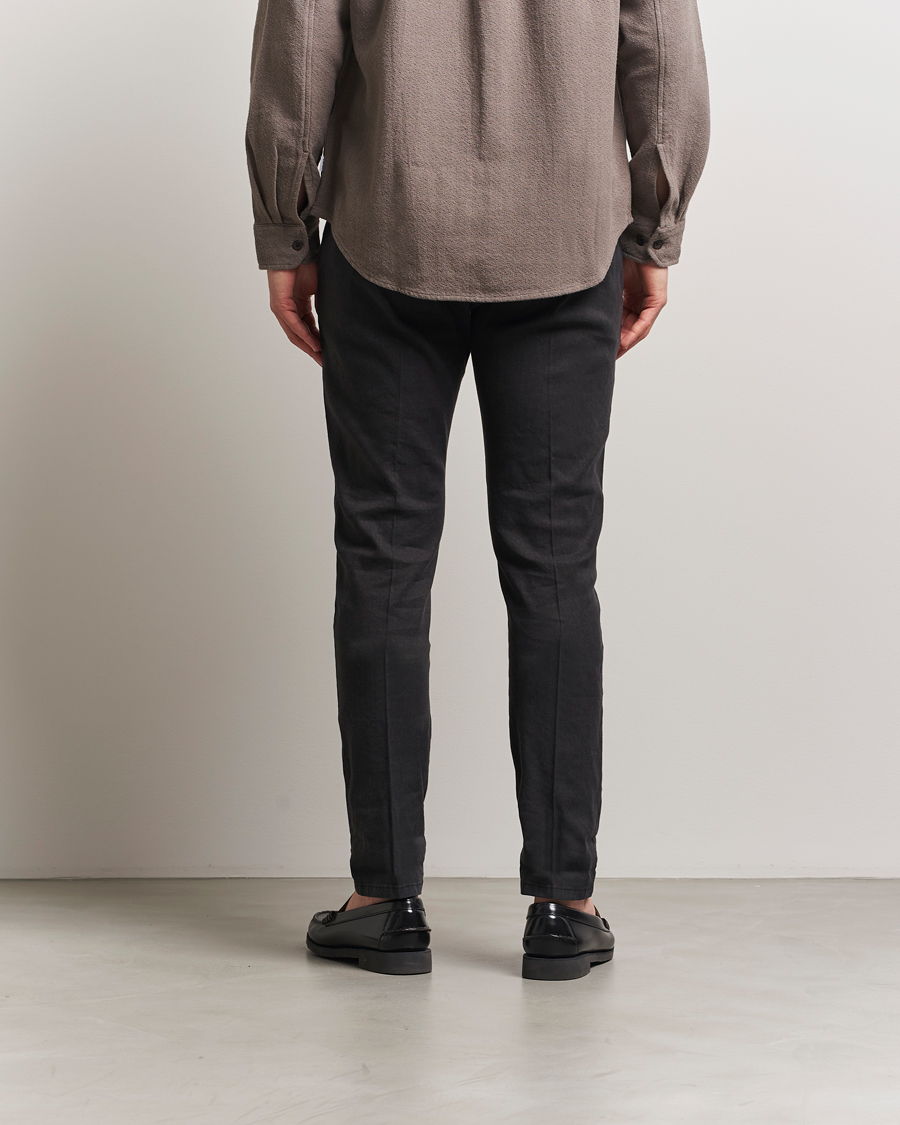 Mies | Housut | Dondup | Gaubert Linen Stretch Chinos Black