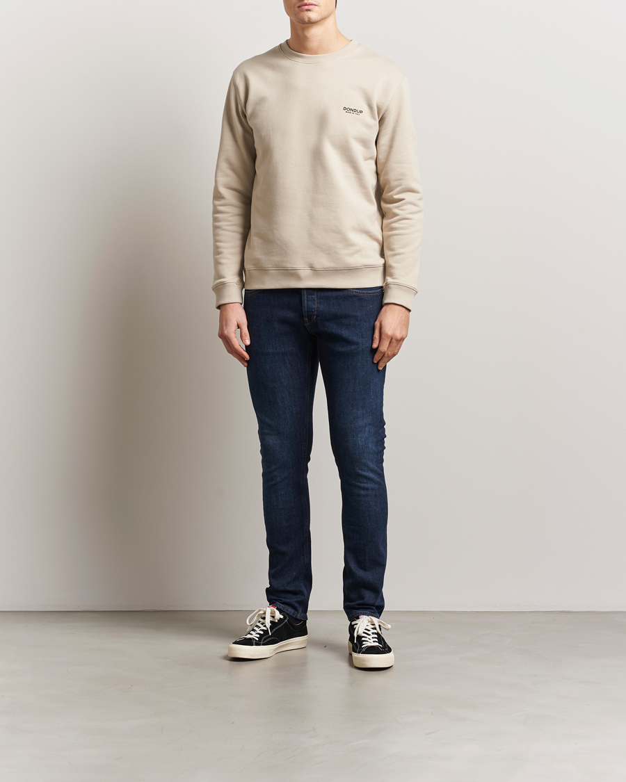 Mies | Puserot | Dondup | Logo Crew Neck Sweatshirt Sand
