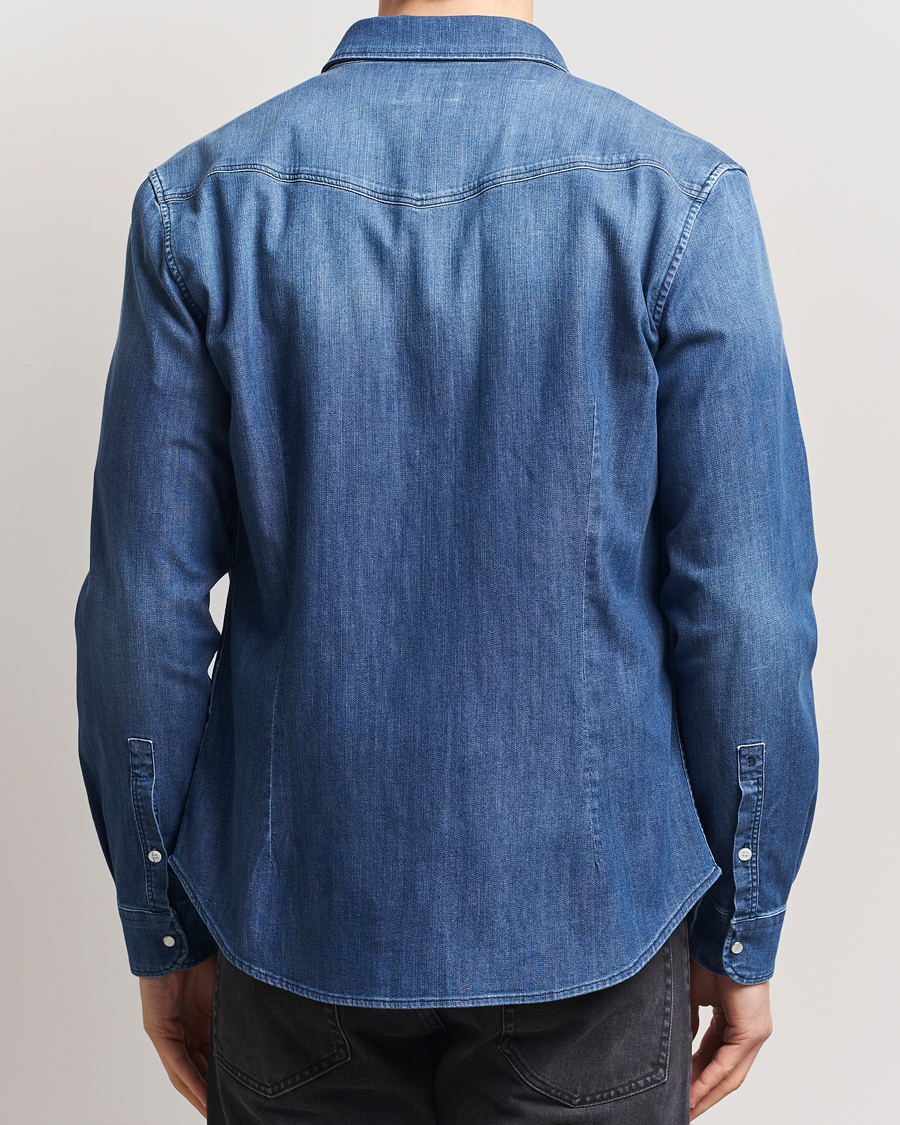 Mies | Kauluspaidat | Dondup | Slim Fit Pocket Denim Shirt Medium Blue