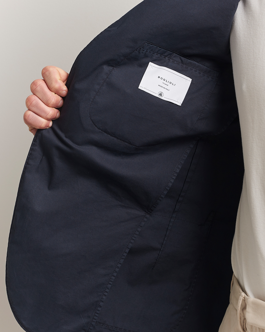 Mies | Pikkutakit | Boglioli | K Jacket Supima Cotton Blazer Navy