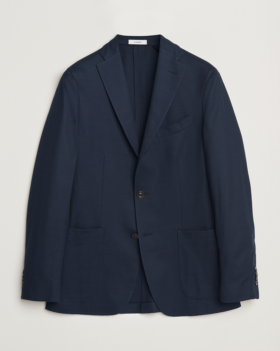 Mies | Pikkutakit | Boglioli | K Jacket Hopsack Jersey Blazer Navy
