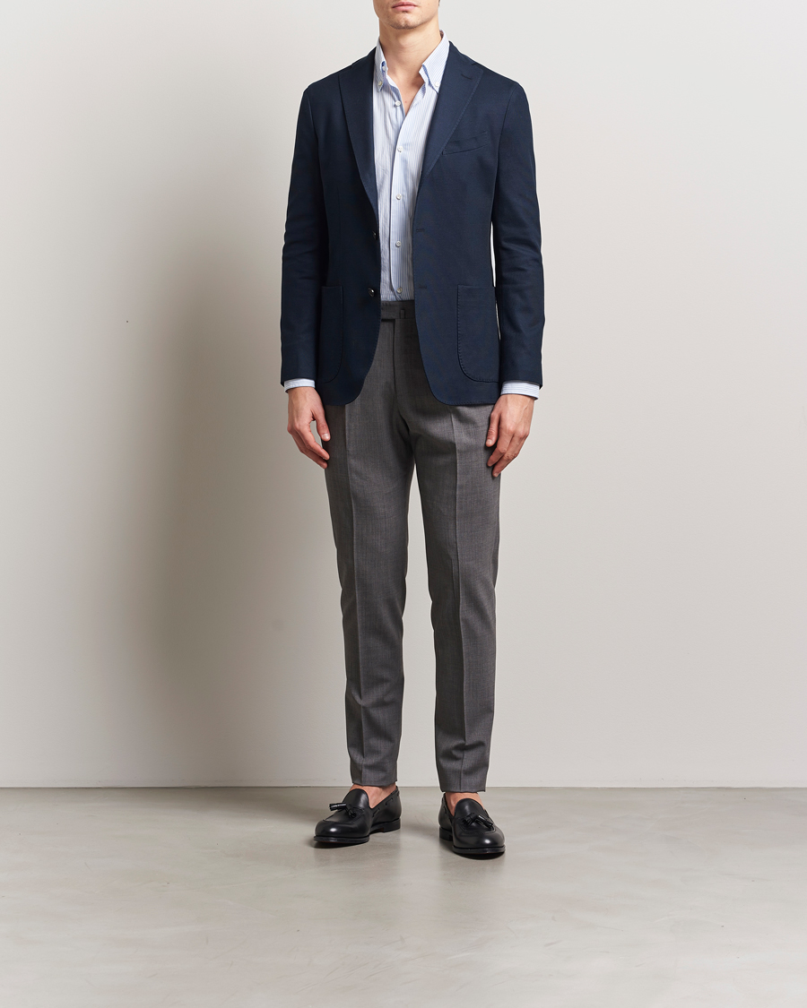 Mies | Pikkutakit | Boglioli | K Jacket Hopsack Jersey Blazer Navy