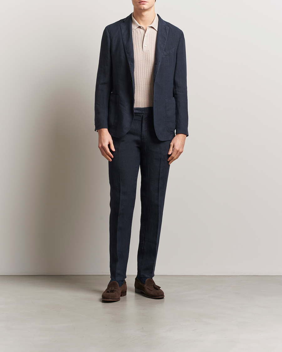 Mies | Puvut | Boglioli | K Jacket Linen Suit Navy