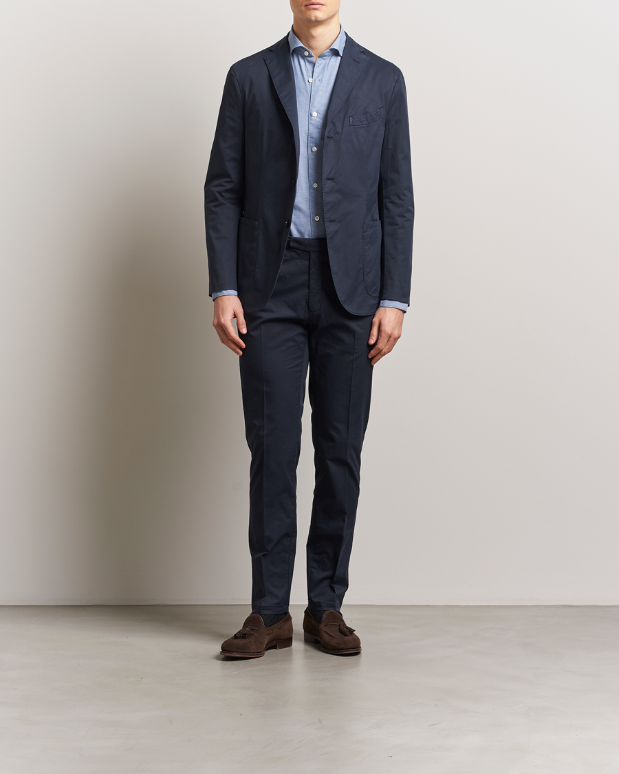 Mies | Puvut | Boglioli | K Jacket Supima Cotton Suit Navy