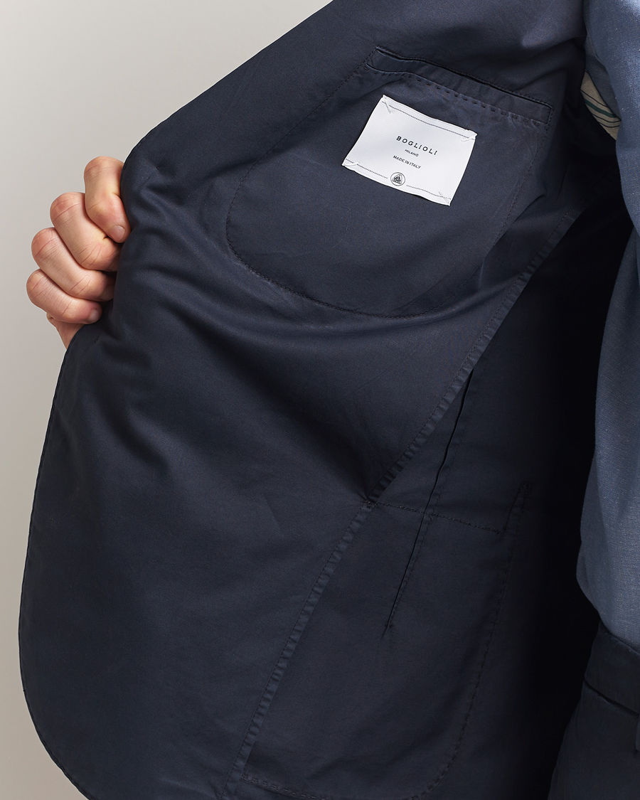 Mies | Puvut | Boglioli | K Jacket Supima Cotton Suit Navy